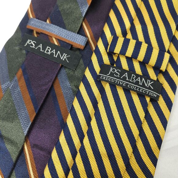2 Jos A Bank & Executive Collection Striped Silk Ties - Picture 3 of 11
